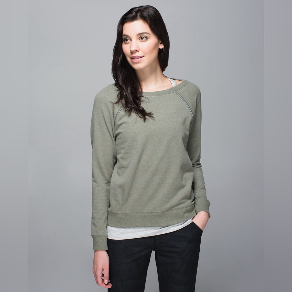 Lululemon Crew Love French Terry Pullover Activewear Yoga Sweatshirt Casual Gym